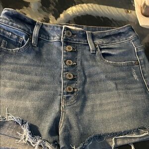 Kancan denim stretch shirts high rise with fringed design size L